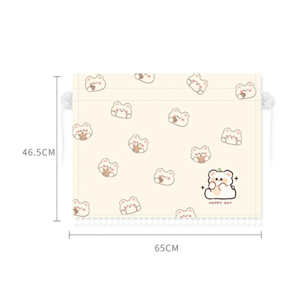Flower Cartoon Car Curtain Suction Cup Panda Sunshade Sunscreen Zpaxo