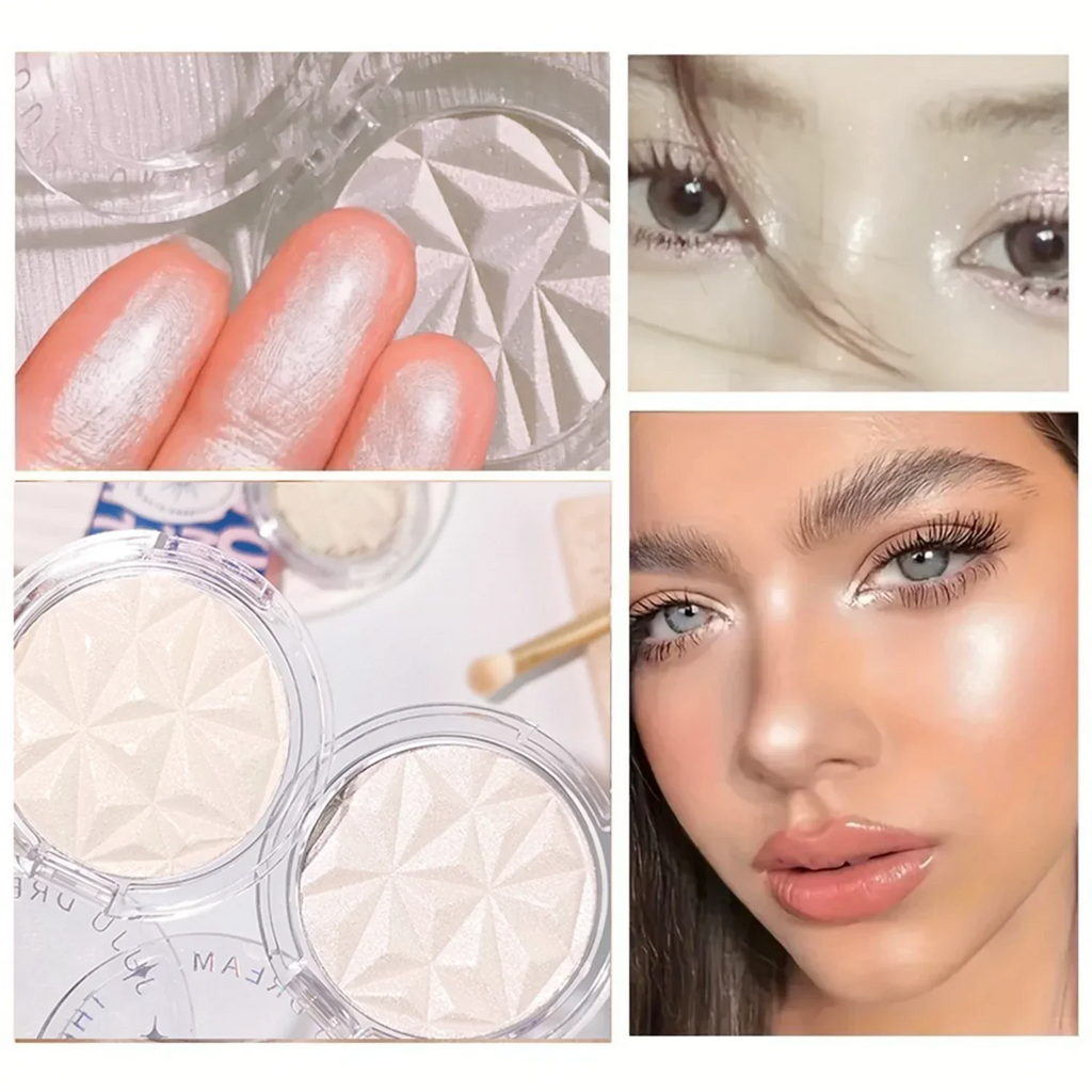 Shimmer Glow Highlighter – 2-Color Palette for Radiant Skin, Brighten & Contour, Festival & Party Makeup, Long-Lasting Shine Zpaxo