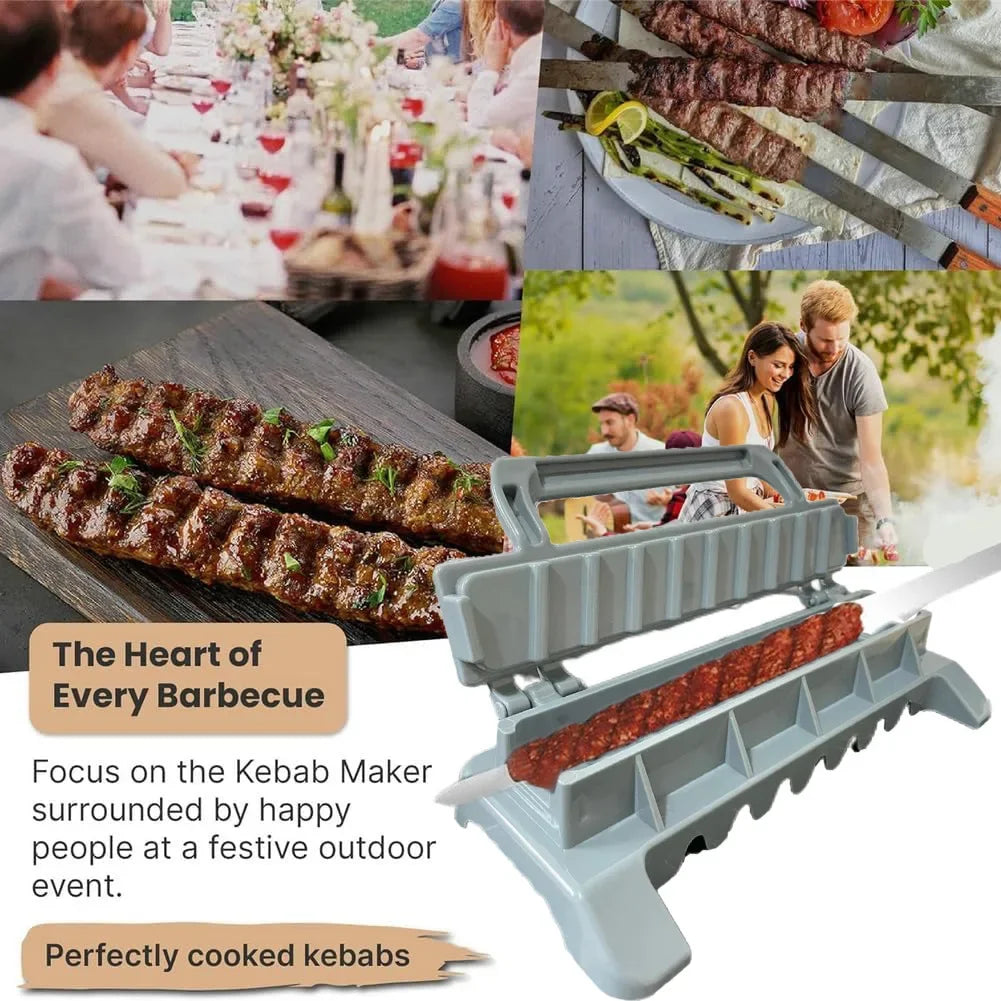 Single Row Kebab Maker Bbq Meat Skewer Machine Press Reusable Plastic
