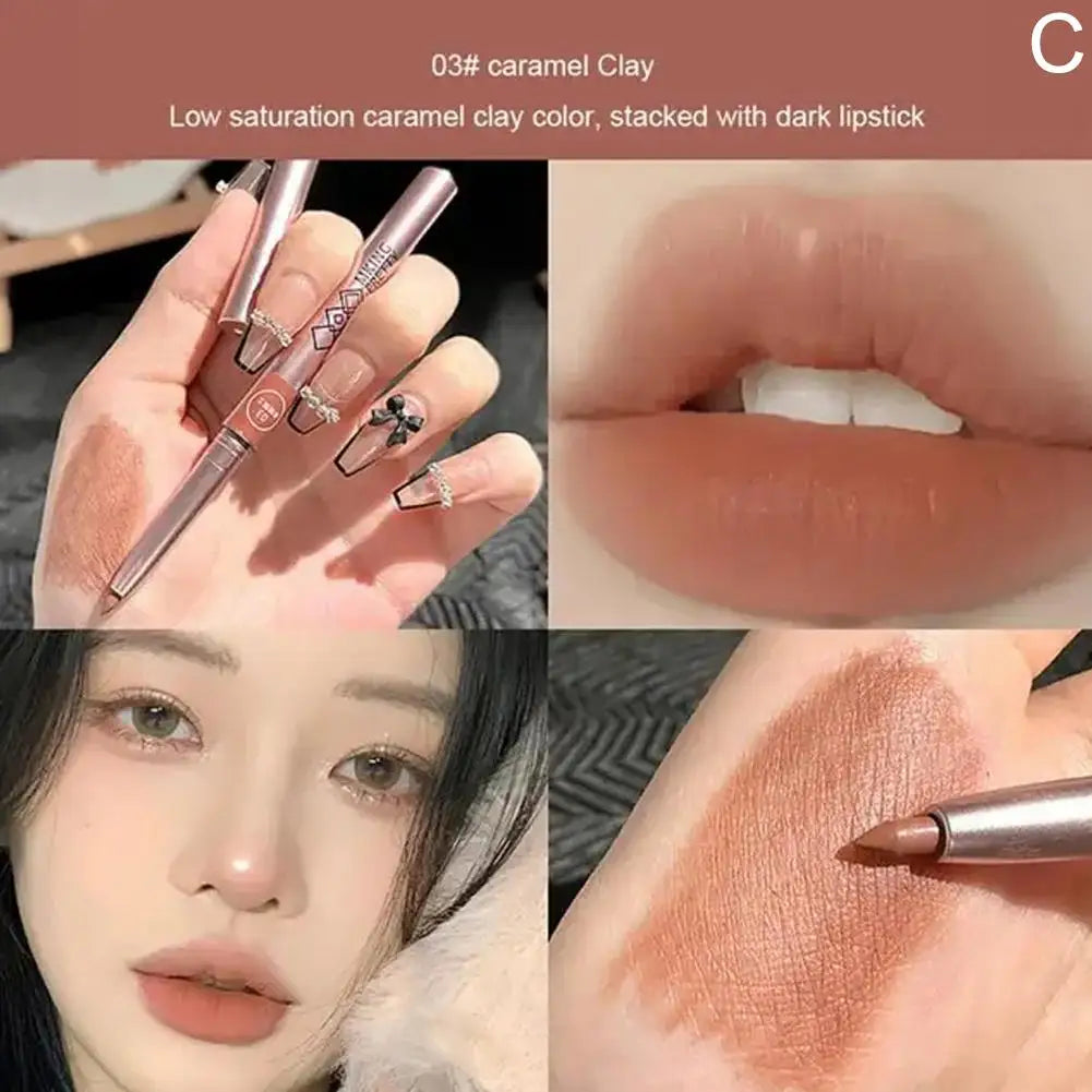 Matte Waterproof Automatic Lip Liner – Long-Lasting Moisturizing Automatic Lip Liner Zpaxo Clay red