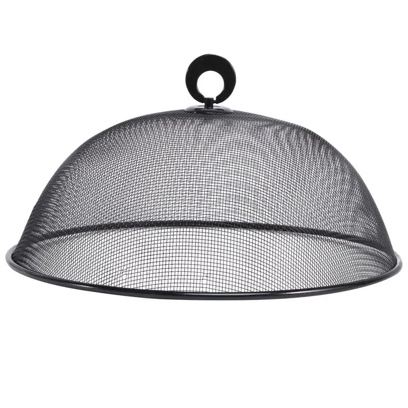 Stainless Steel Round Food Cover Handle Dining Table Anti Fly Dust