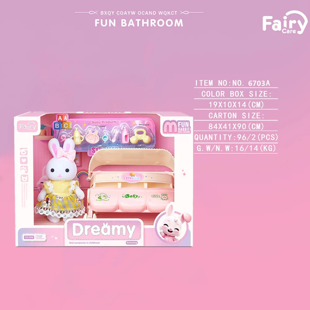 Little Rabbit Bedroom Kitchen Outdoor Gameslovely Scene Play Toys Zpaxo stroller