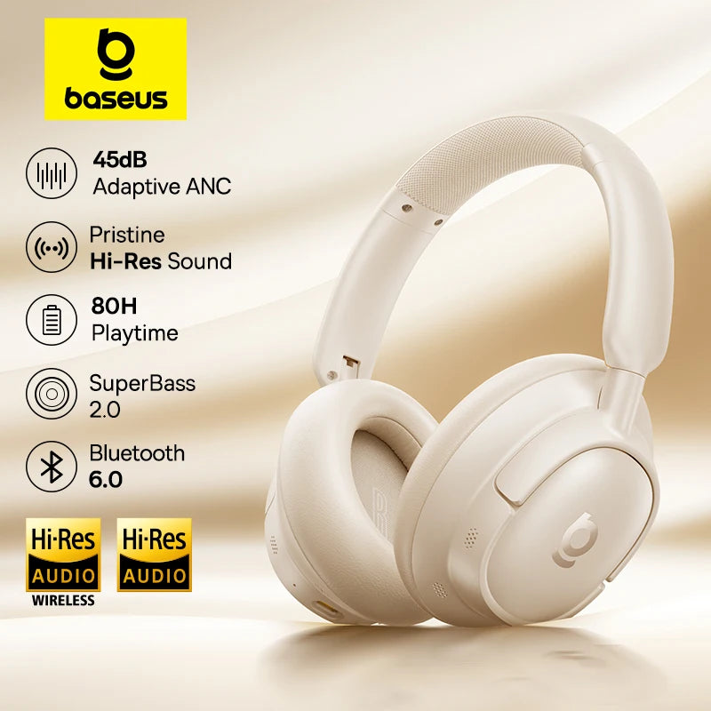 Baseus Bass EH10 NC Wireless Headphones Bluetooth 6 0 Noise Canceling