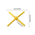 Silicone Trivet Heat-resistant Cross Pan Holder Folding Pot Kitchen