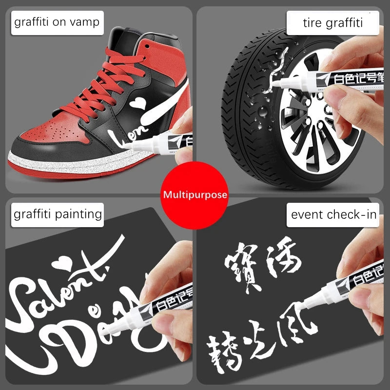 1/3/5pcs Permanent Oily Waterproof Marker Pen Tire Painting Graffiti Environmental Notebook Drawing Supplies Zpaxo