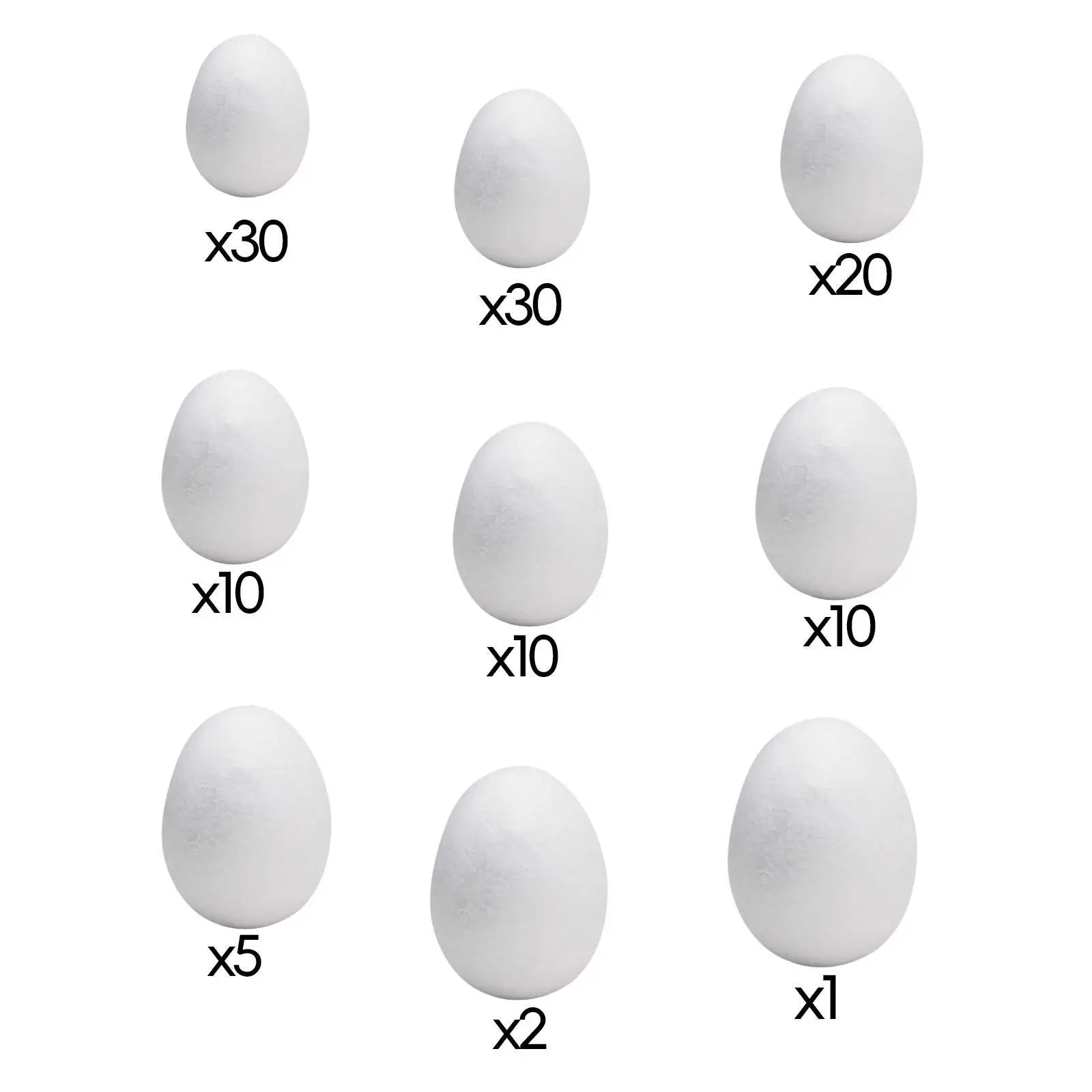 White Foam Eggs for Easter Crafts, DIY & School Projects Foam Craft Eggs Zpaxo
