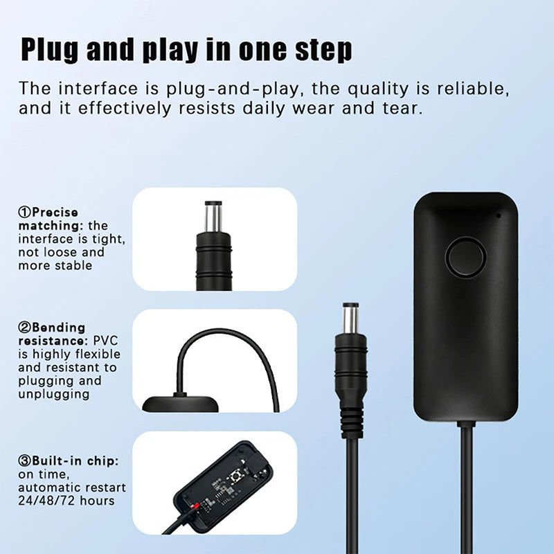 Automatic Router Restart Power-Off Timer Cable | 1/2/3 Pack