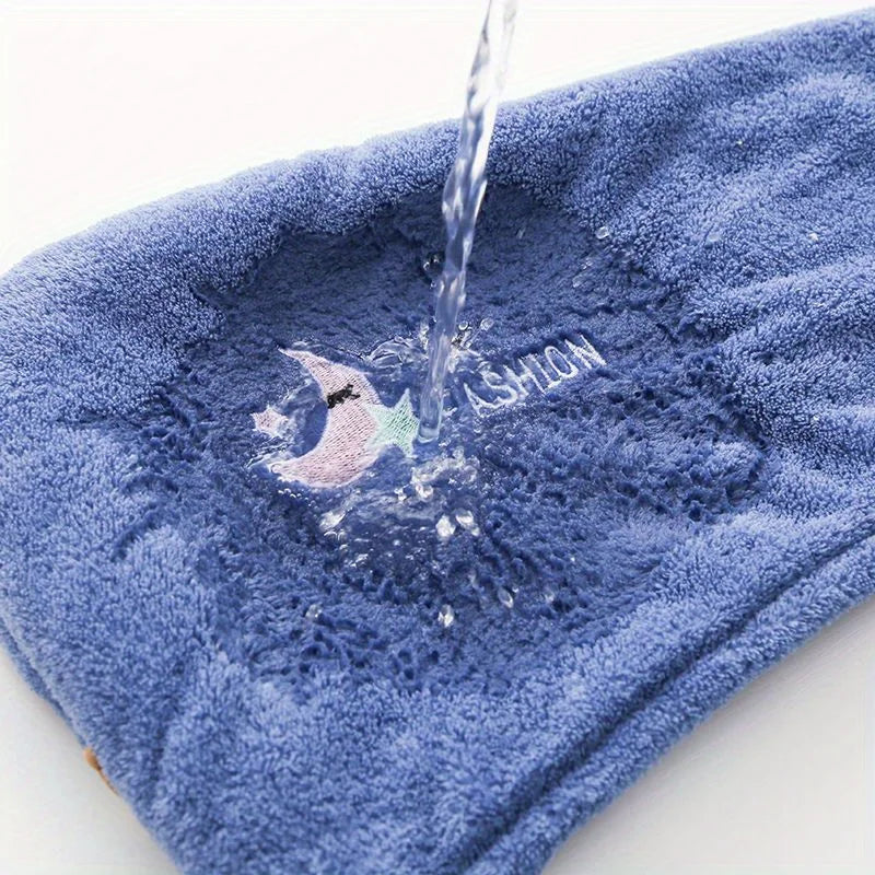 Soft Microfiber Hair Towel Absorbent Fast Drying Anti-frizz Static