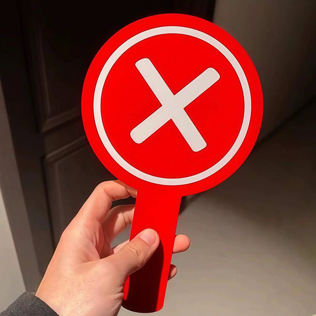Voting Paddles Double-sided Red Green Response Signs True False