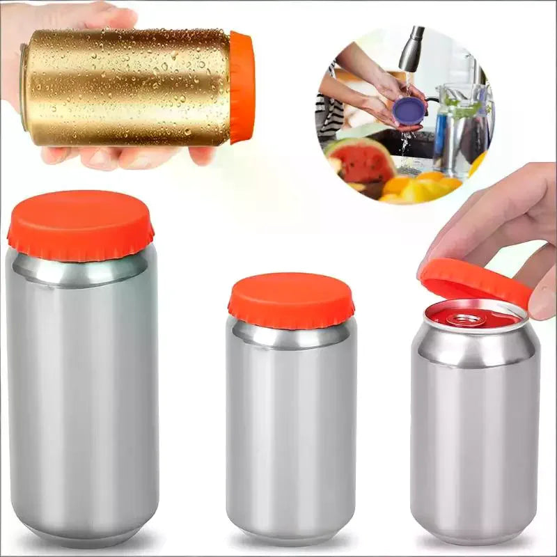 Silicone Soda Can Lid Reusable Stopper Beer Drinks Juice Standard Zpaxo