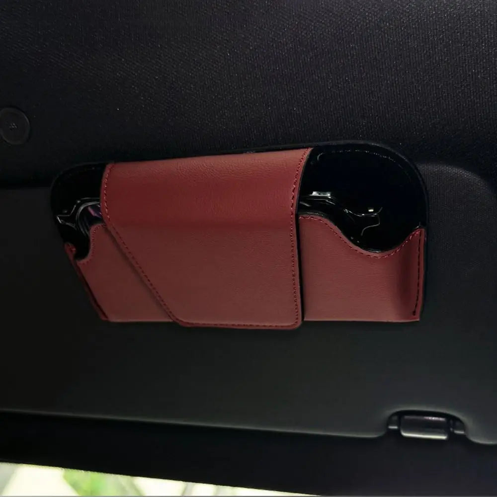 PU Leather Car Glasses Case Multi-function Universal Sunglasses Zpaxo