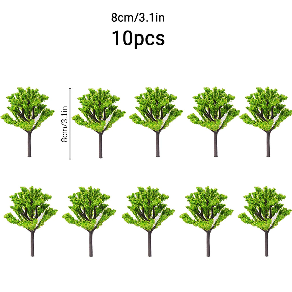 Miniature Model Trees 4–8cm | Railway Fairy Garden DIY Decor