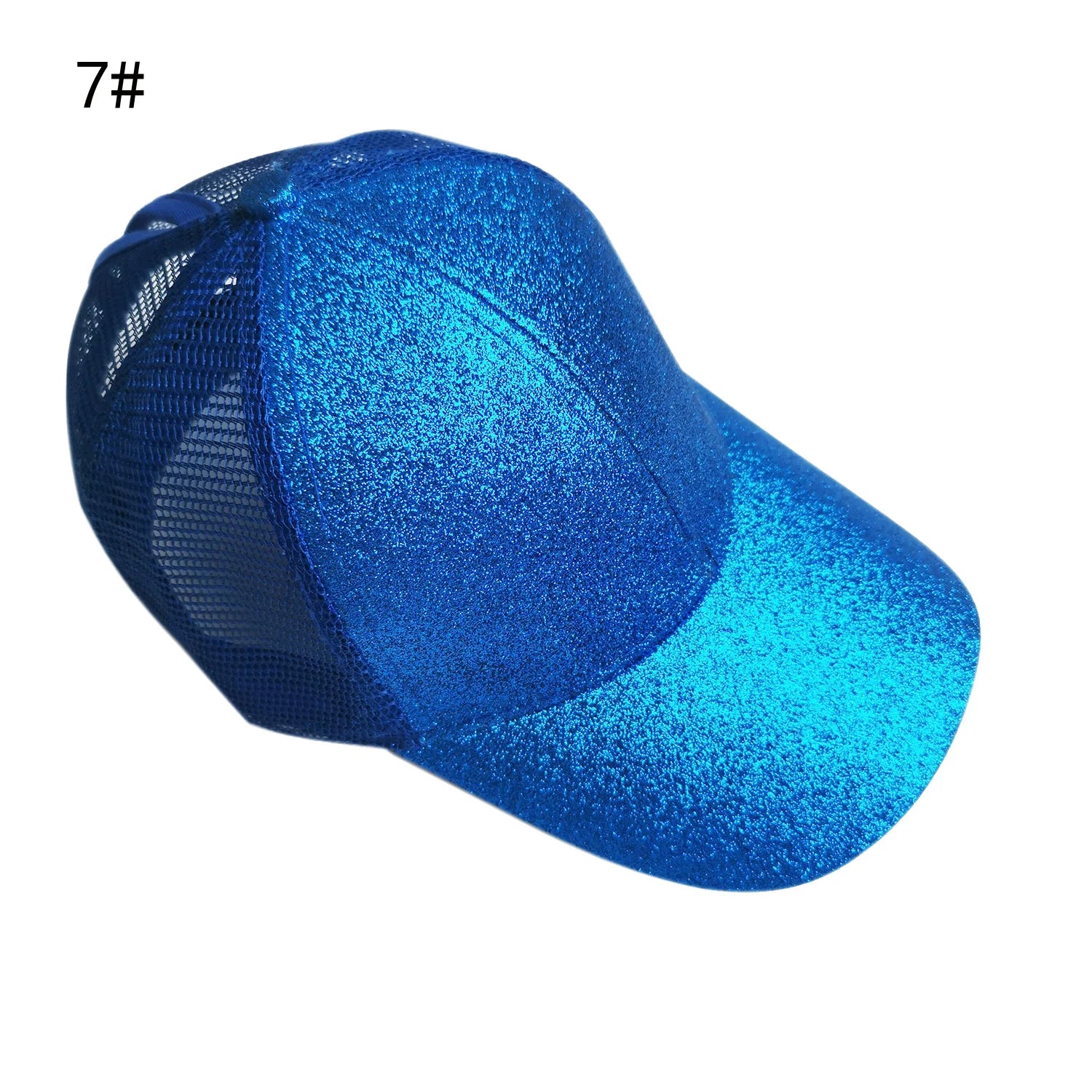 Kids Sequin Ponytail Baseball Cap – Large Brim Sun Hat