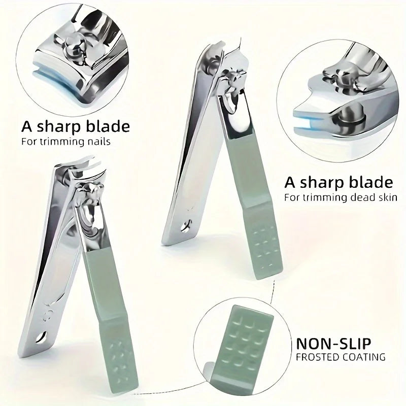 Professional Stainless Steel Manicure Pedicure Includes Nail Clippers
