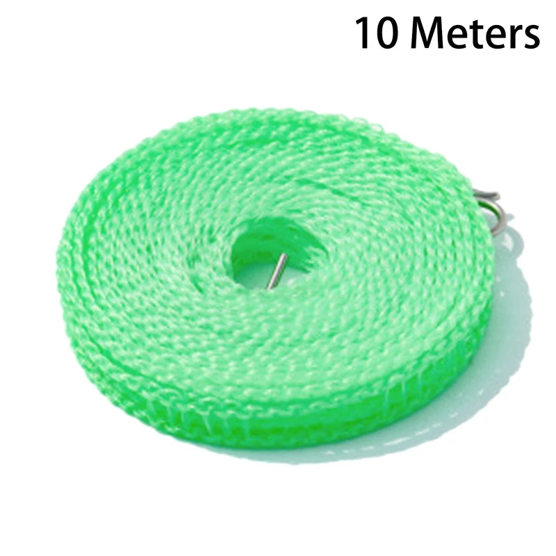 CM5 10M Portable Clothesline Anti-skid Windproof Outdoor Travel Zpaxo 10 Meters Green