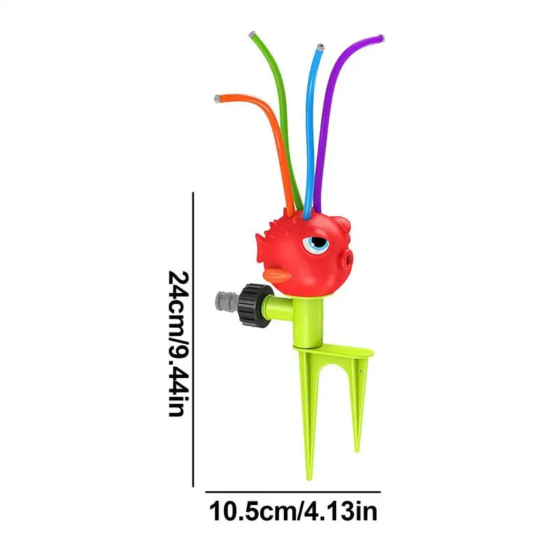 Water Sprinkler Kids Outdoor Toys Ages 4-8 Cute Animal Design Sprayer Zpaxo