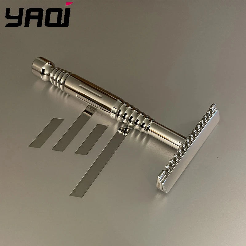 2026 YAQI High Quality Romulus Open Comb Polished 316 stainless Steel AC Blade Single-edged Mens Shaving Safety Razor For Men Zpaxo