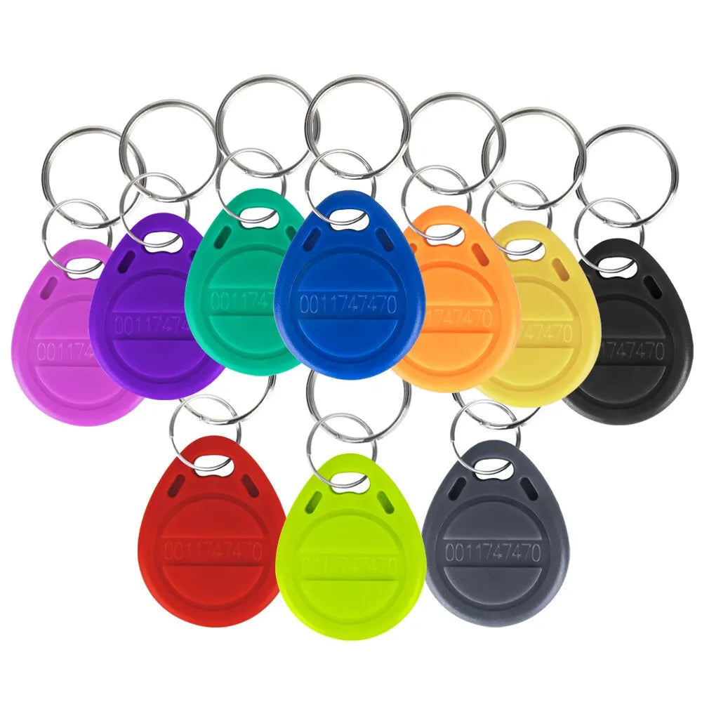 10pcs/20pcs 125KHz Control Keyfobs Rewritable Duplicate Tag TK4100 Proximity Copy Access Card ID Token Ring RFID Cloner Keychain Zpaxo