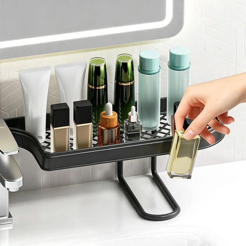 Kitchen Sink Faucet Organizer U Shape Waterproof Rustproof Storage