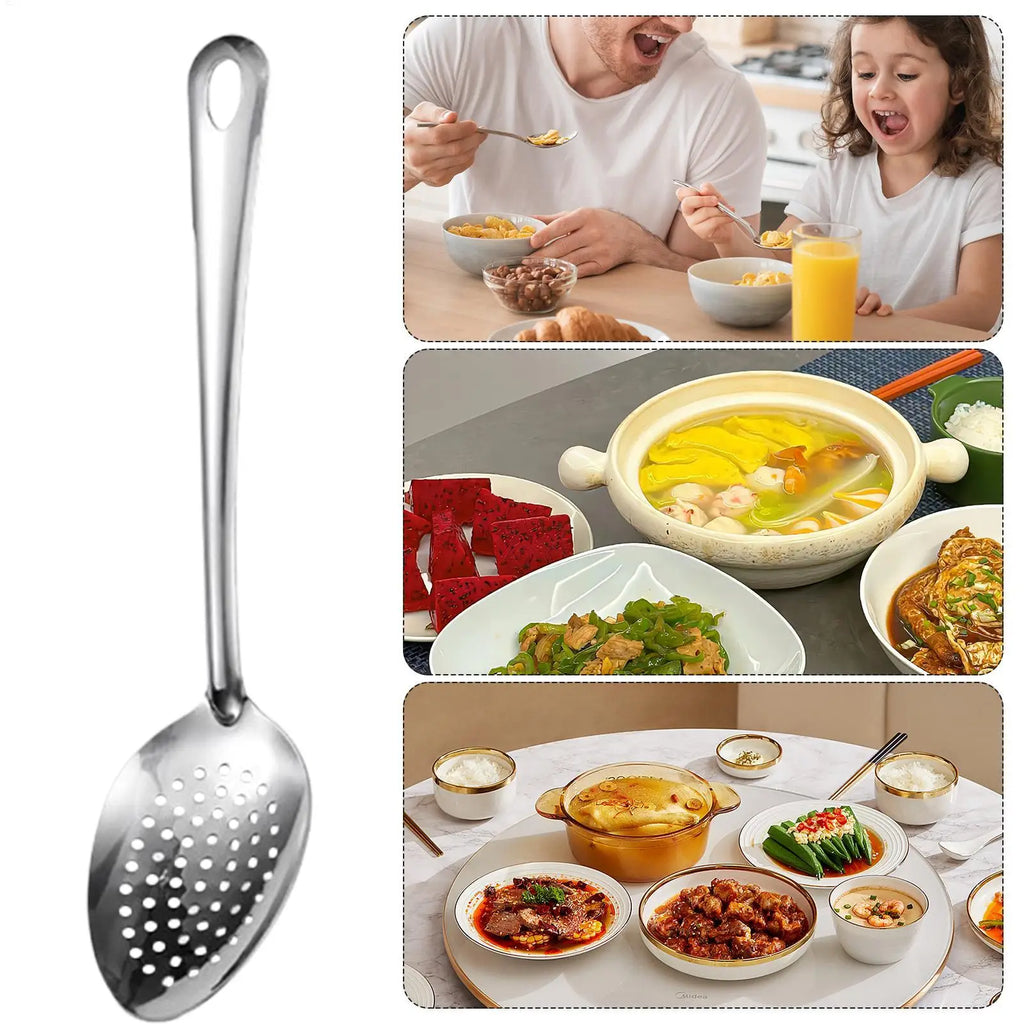 Stainless Steel Slotted Spoon Nonstick Cooking Utensil Straining