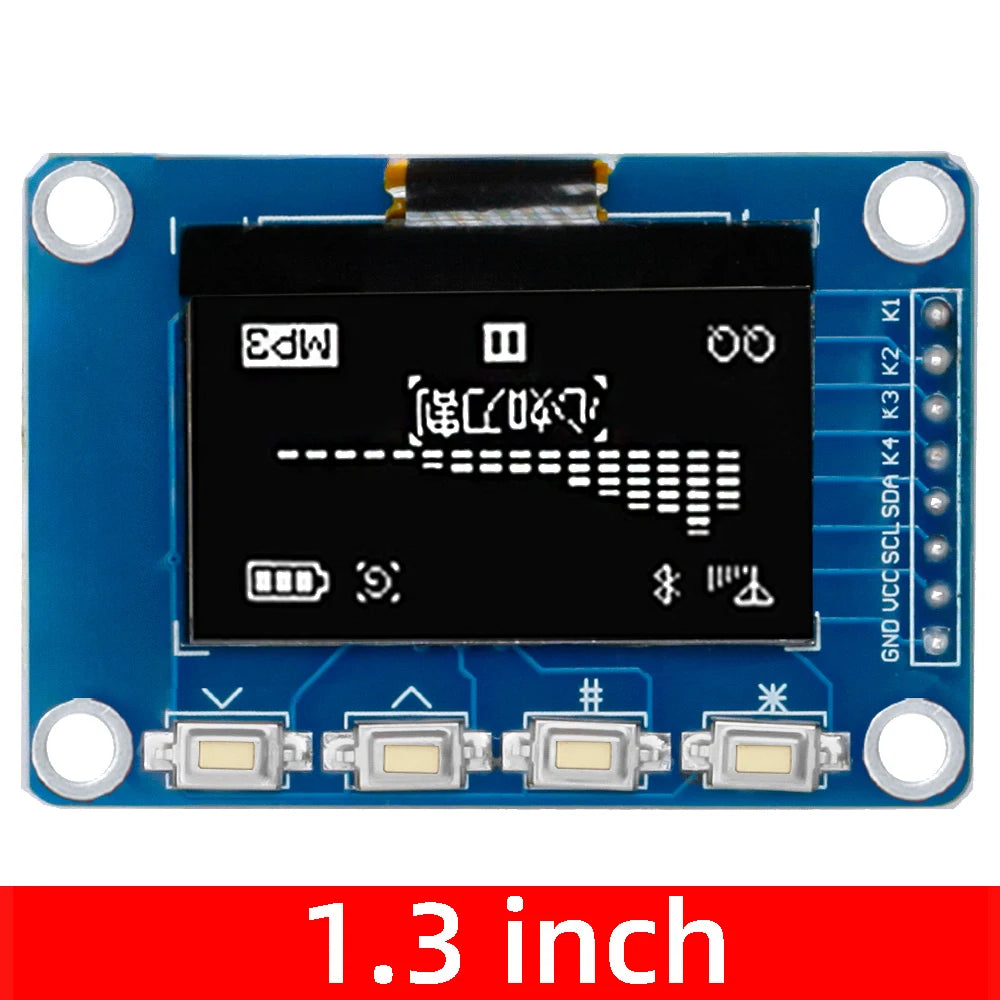 0 96-Inch I2C OLED Display Module 128 64 White SSD1315-Driven 4 Zpaxo 1.3 inch white