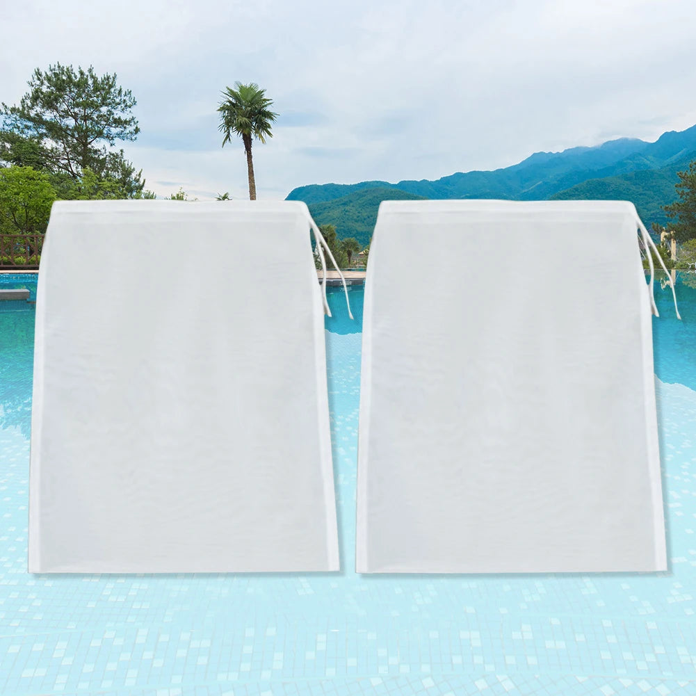 2pcs Debris Leaves Collection Cather Fine Mesh Replacement Net Filter Sock Bag Accessories Nylon for Pool Leaf Cleaning Zpaxo