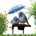 Garden Stakes Decorative 2D Acrylic Flat Ground Insert Blue Bird