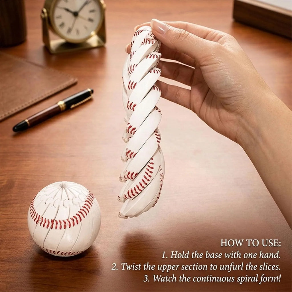 Baseball Fidget Ball 3D Printed Twist Turn Stress Relief Desk Relieve