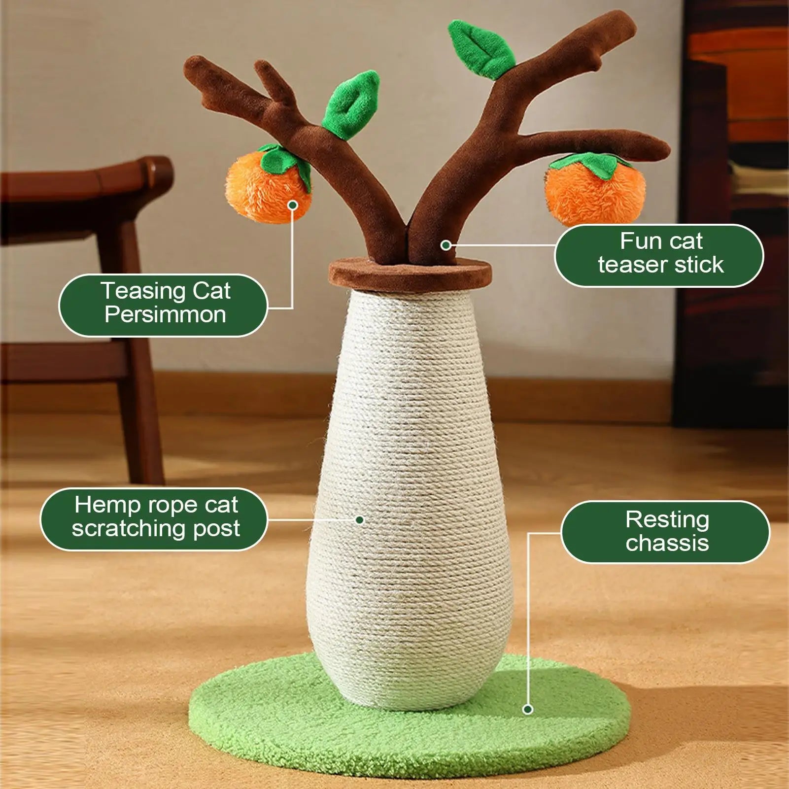 Cat Scratcher Anti-slip Plush Base Interactive Board Scratch Post