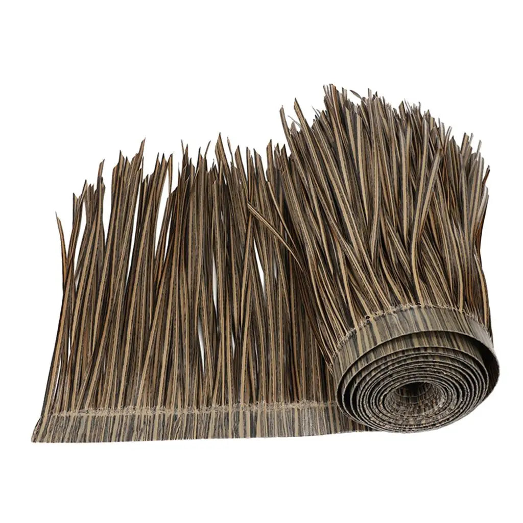 Grass Artificial Thatch Roofing for Outdoor Garden Patio Umbrella Cover 1mx50cm Straw Roof Thatch Simulation Panel Palm Thatch Zpaxo B
