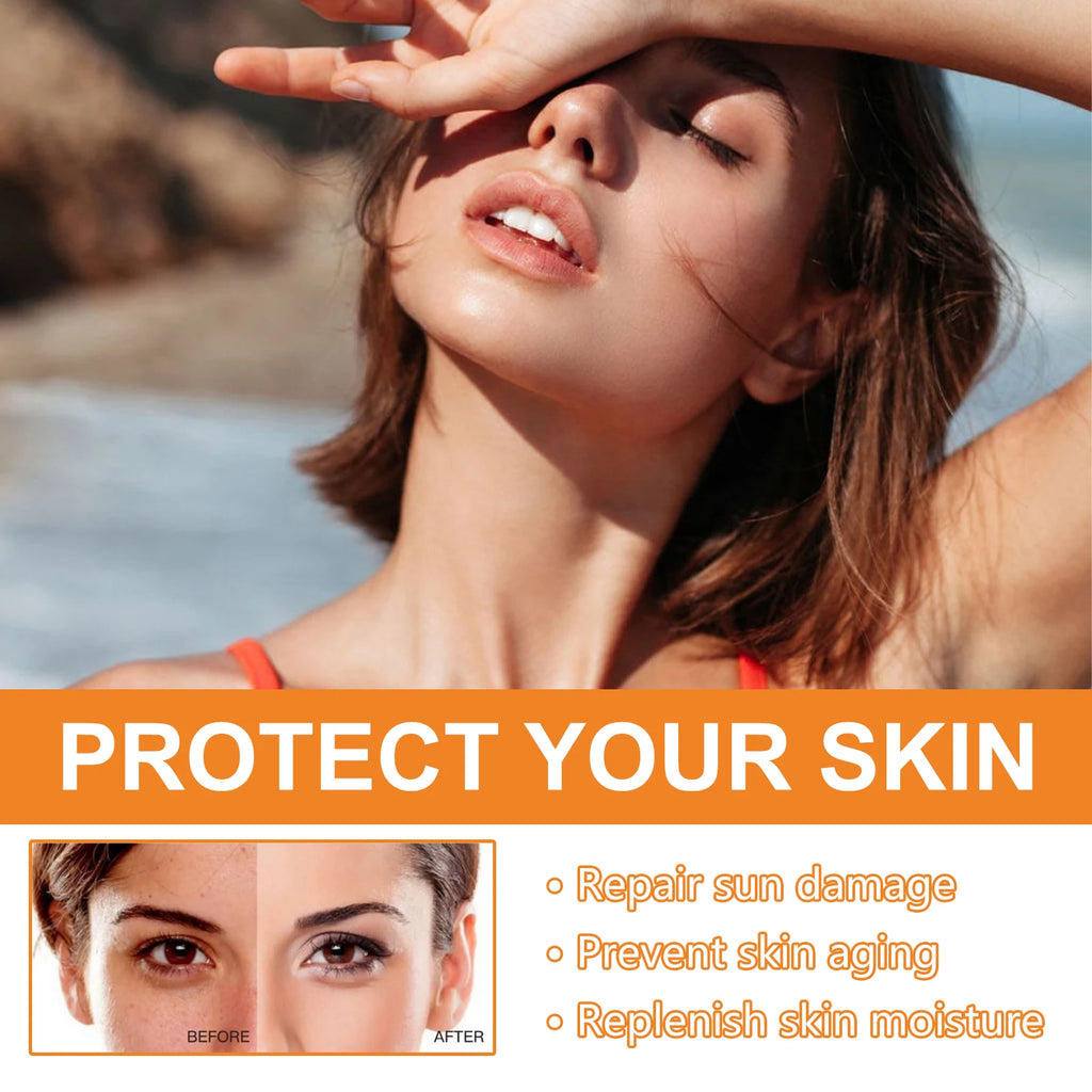 Face & Body Sunscreen Non-Greasy SPF 100+ Facial Sunblock UVA & UVB Protection Sunblocking Cream Anti Aging for Summer Beach Zpaxo