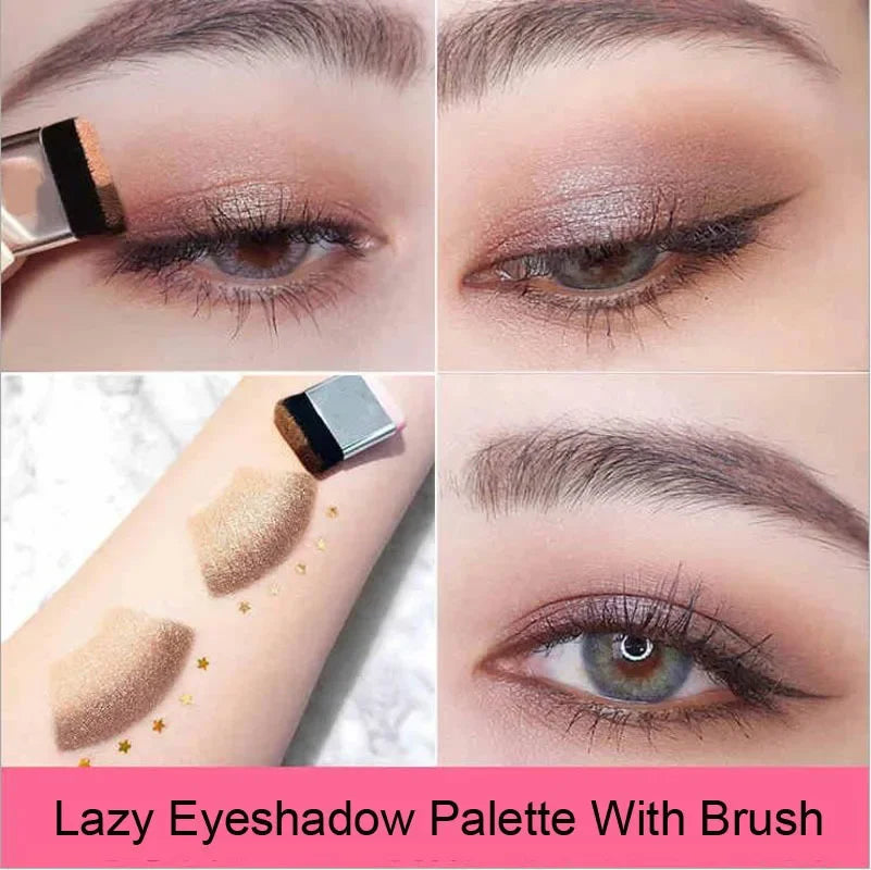 Two-color Matte Eye Shadow Double Small Box Lazy Easy Carry Eyeshadow