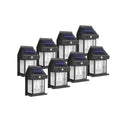 Powerful Outdoor Solar LED Street Light Waterproof Solar Lamp Garden Yard Pathway Wall Decoration External Lighting Fixture Zpaxo 8 Pcs Black