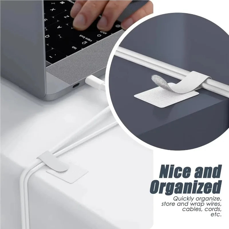 Organizer Cables New Reusable Desk Wire and Cable Organizer Cable Tidy Adjustable Cord Storage Desktop Organiser Manager Zpaxo