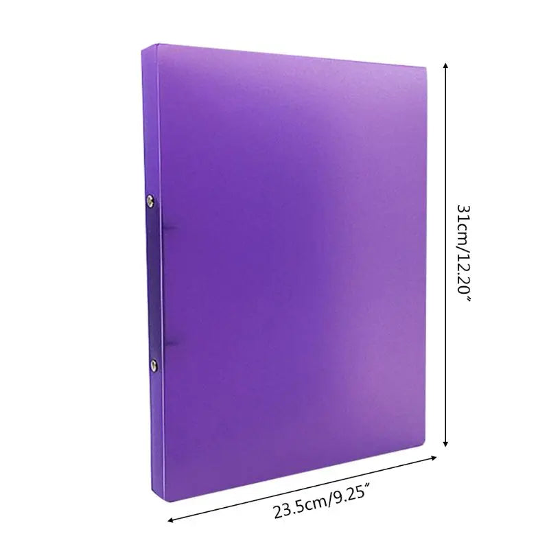 A4 Ring Binder Colorured Transparent Loose-leaf Paper File Folder