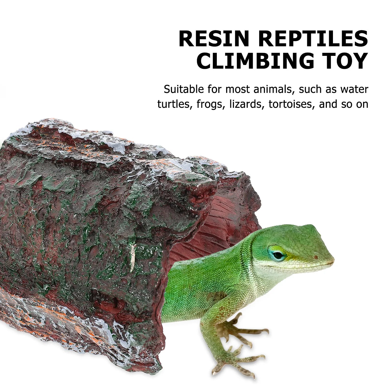 Eco Friendly Resin Reptile Hiding Place Lifelike Detail Cave Turtles