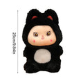 Stuffed Bunny Doll Soft Plush Figure 9.84 Inches Portable Indoor Home Decorations Animal Figure For Bedroom Study Zpaxo black United States