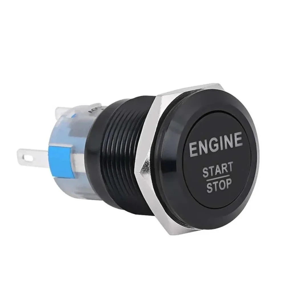 12V Waterproof Engine Start Button Zinc-aluminium Alloy Ignition Zpaxo Black