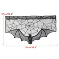 Halloween Decoration Black Spider Web Tablecloth Lace Table Runner