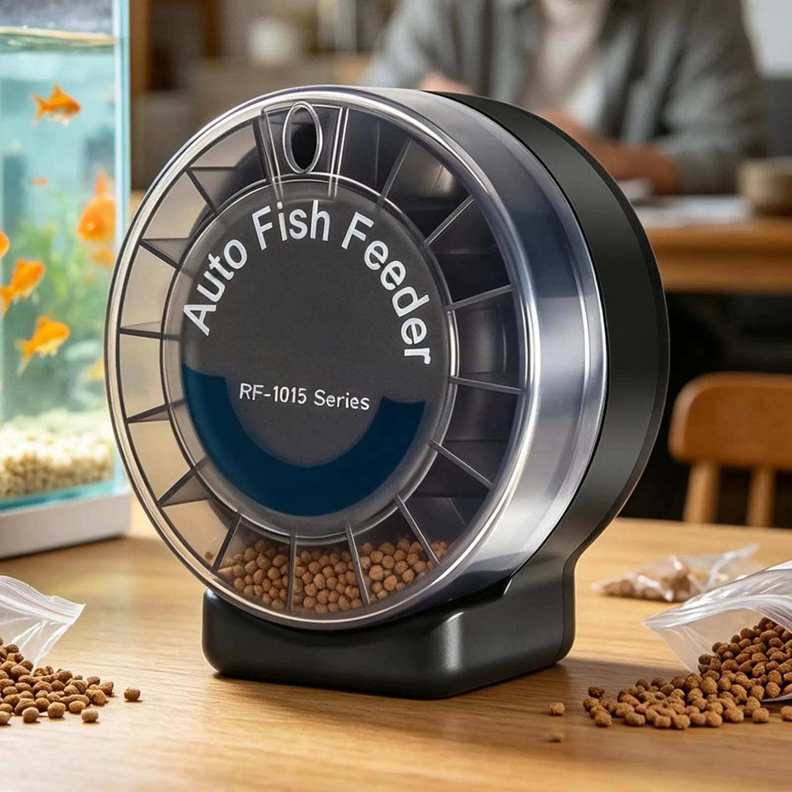 Aquarium Auto Feeder Airtight Feeding Station Bowl Automatic Fish