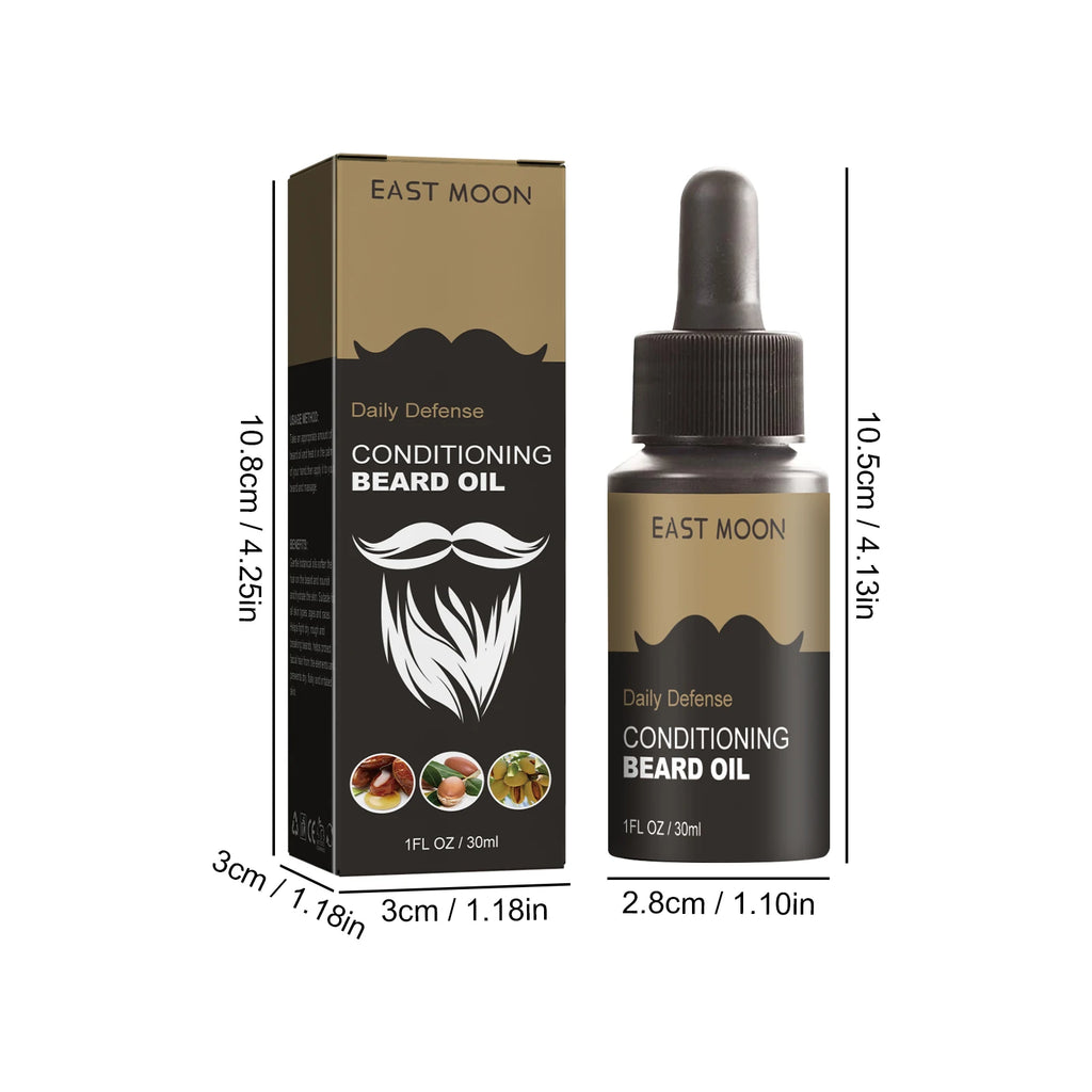 30ml Facial Hair Beard Growth Oil Serum For Men's Thick Soft Smooth Beard Oil Natural Moisturizing Beard Grooming Oil Beard Care Zpaxo