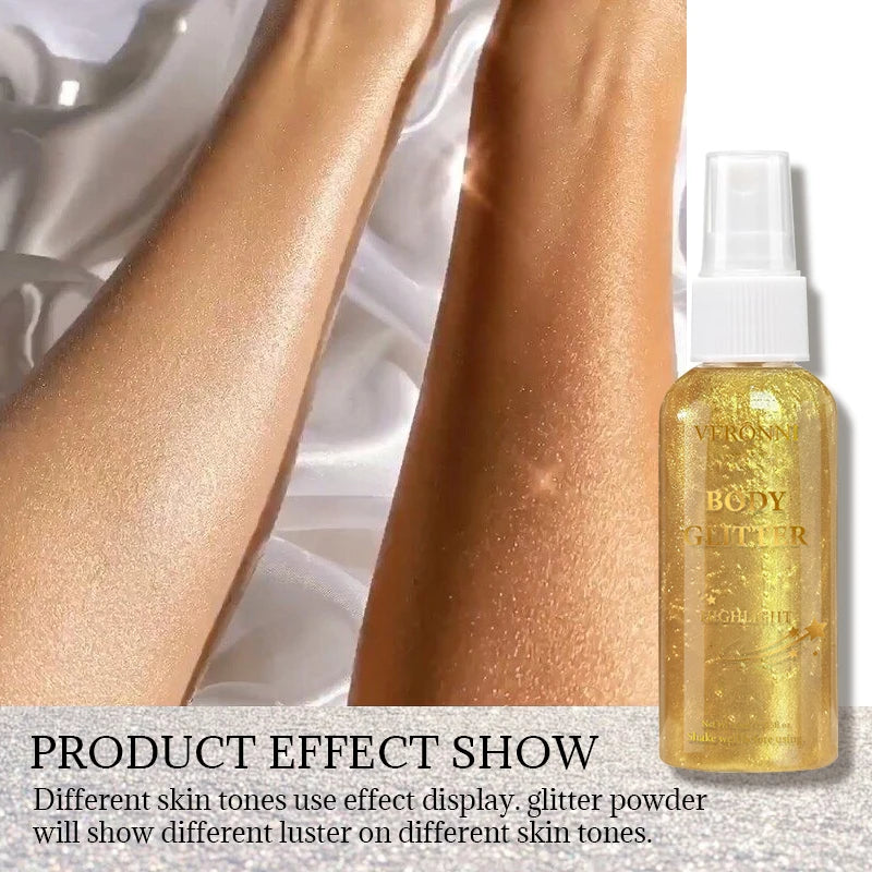 Sparkle Glitter Spray Long Lasting Full Body Glow Highlighter Zpaxo