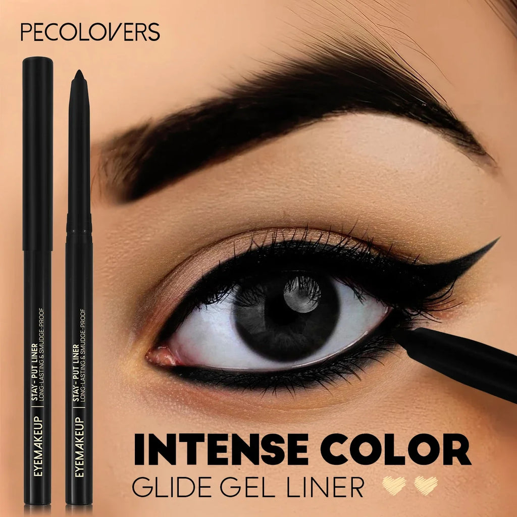 Waterproof Black Eyeliner Gel Pencil Lasting Natural Smooth Easy Wear Zpaxo