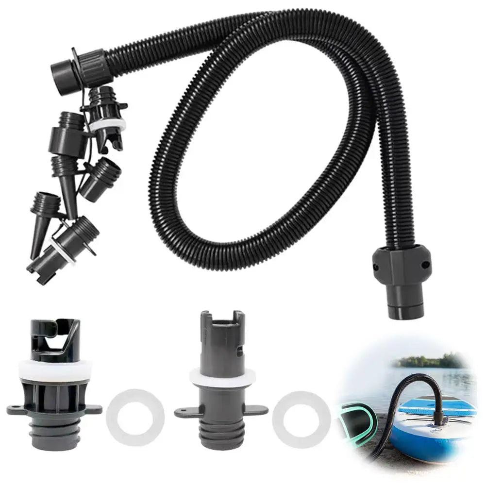 NEW 1set Paddle Board Pump Adapter Set 7 Nozzles SUP Air Pump Hose Extension Universal Inflatable Valve Connector for Boat Kayak Zpaxo 1set