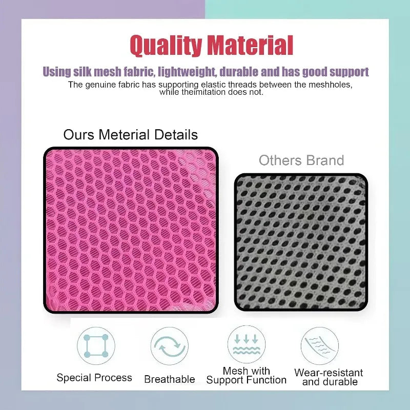 Vibrant Dopamine Mesh Makeup Organizer Bag Large Capacity Travel