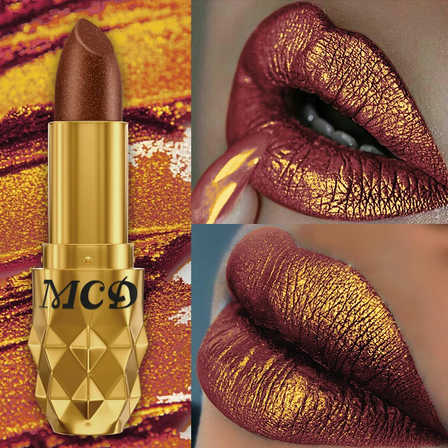 Matte Diamond Lipstick Waterproof Glitter Metallic Lip Tint