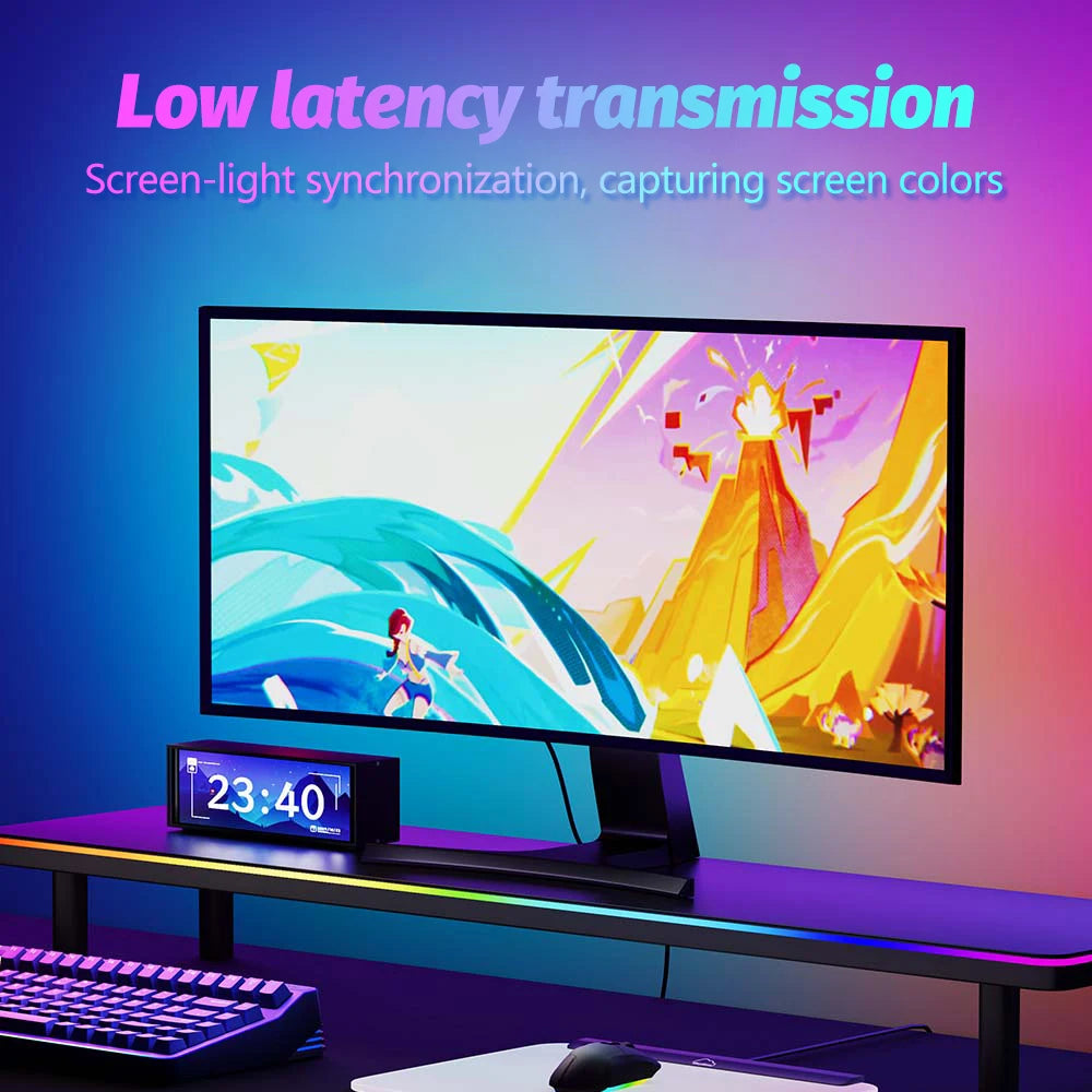 LED Strip Sync Lights Bar Smart Gaming Ambient Light Computer Backlight Strip App Control Music/Color Sync Bedroom Decor Zpaxo