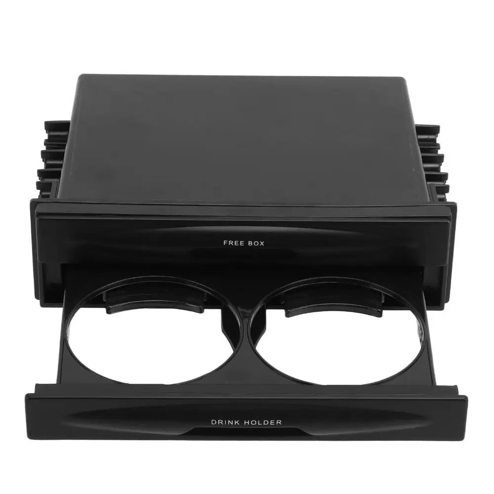 Universal 2 in 1 Car Drinks Mounts 2 Layer Pocket Kit Car Holders ABS Black Storage Box Multi Purpose Zpaxo