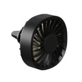 Mini Car Fan USB Plug 3-speed Wind Speed Turbo Colorful Ambient Light Zpaxo Black