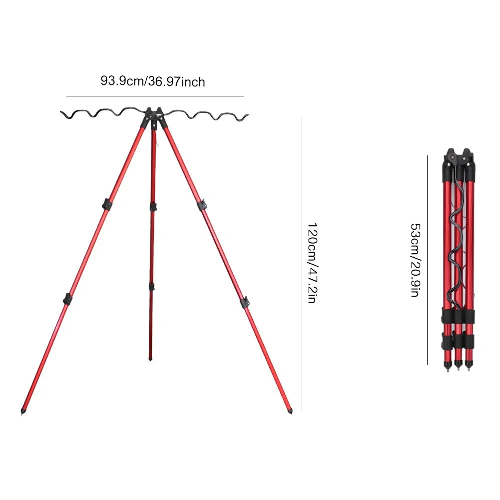 Fishing Rods Tripod Stand Telescopic Rod Holder Aluminum Alloy Sea